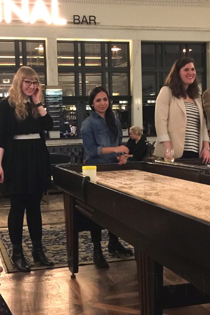 A fierce shuffleboard competition during VREPS Night Out.