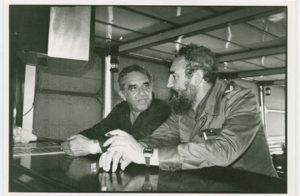 Photo of Gabriel García Márquez with Fidel Castro, undated