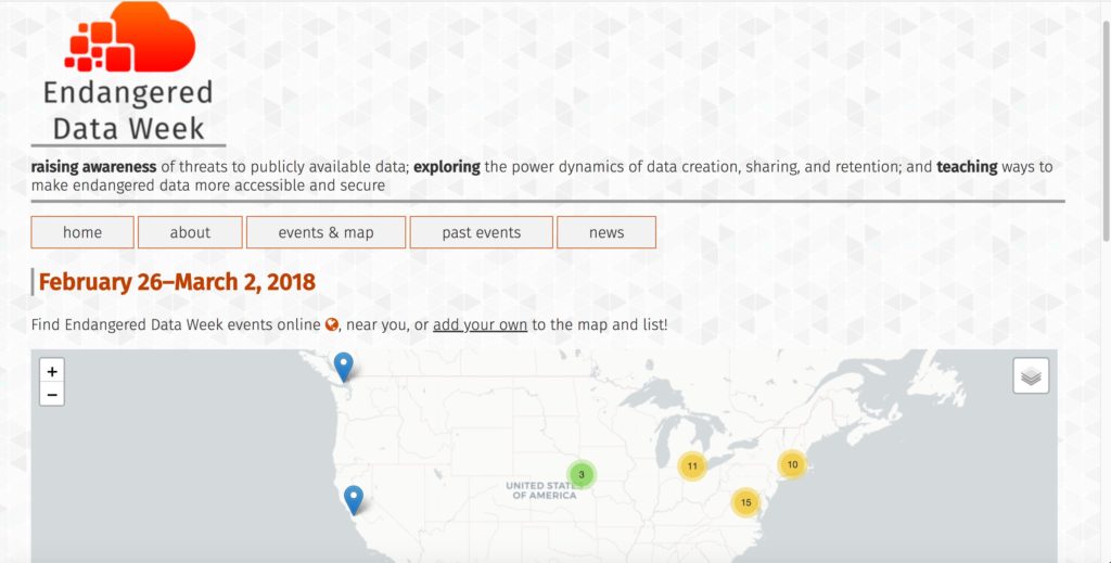 Figure 4: University of Victoria only Canadian university participating on map