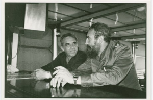 Unidentified photographer. Gabriel García Márquez with Fidel Castro, undated