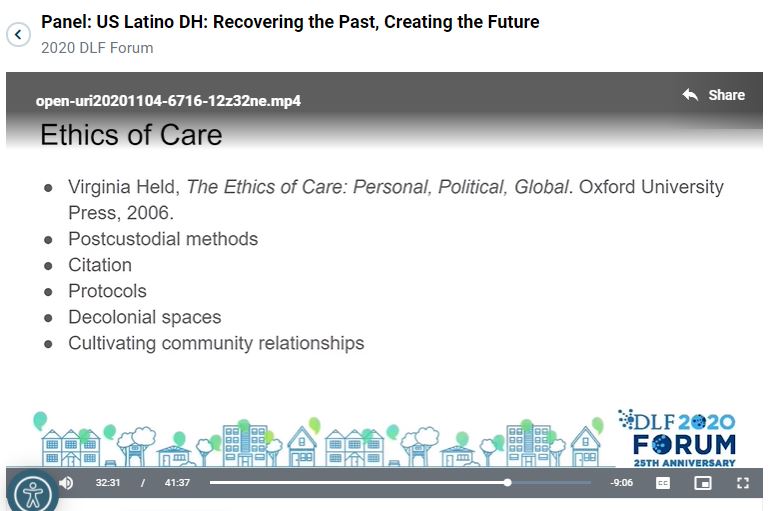 Pair of Screenshots showcasing Forum Panel Citational Acts to center Ethics of Care