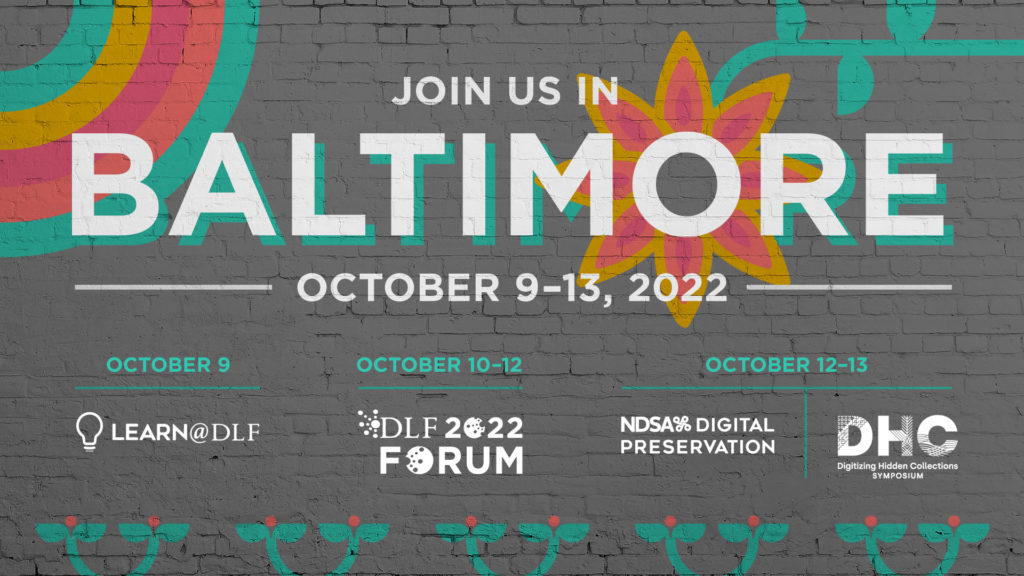 Join us in Baltimore! October 9-13, 2022