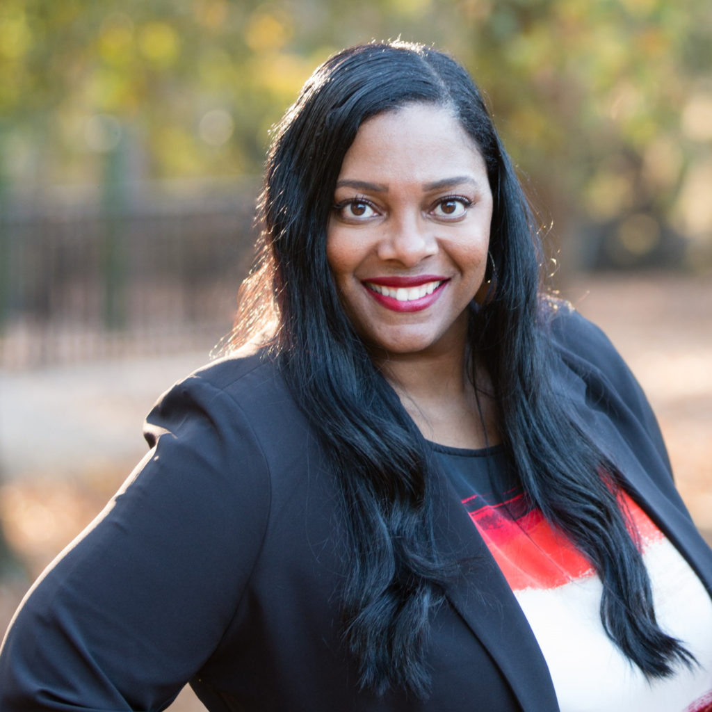 Jina DuVernay poses for a photo